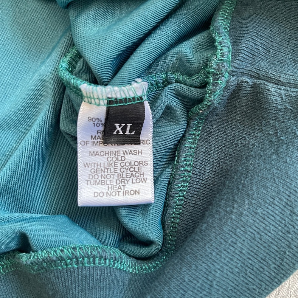 Aviator Nation Relaxed Velvet 5 Stripe Rainbow Sweatshirt Women XL Green $230 - Picture 12 of 13